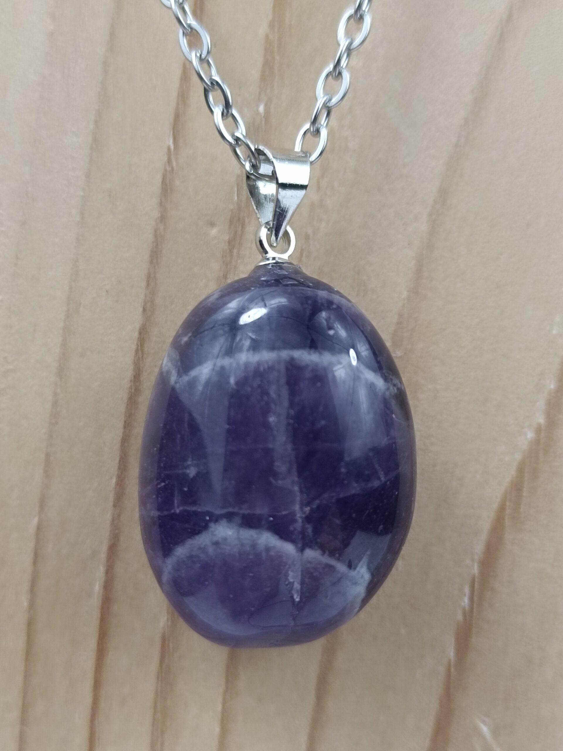 Collier Améthyste rubanée qualité A – Pierre naturelle du Brésil – Image 3