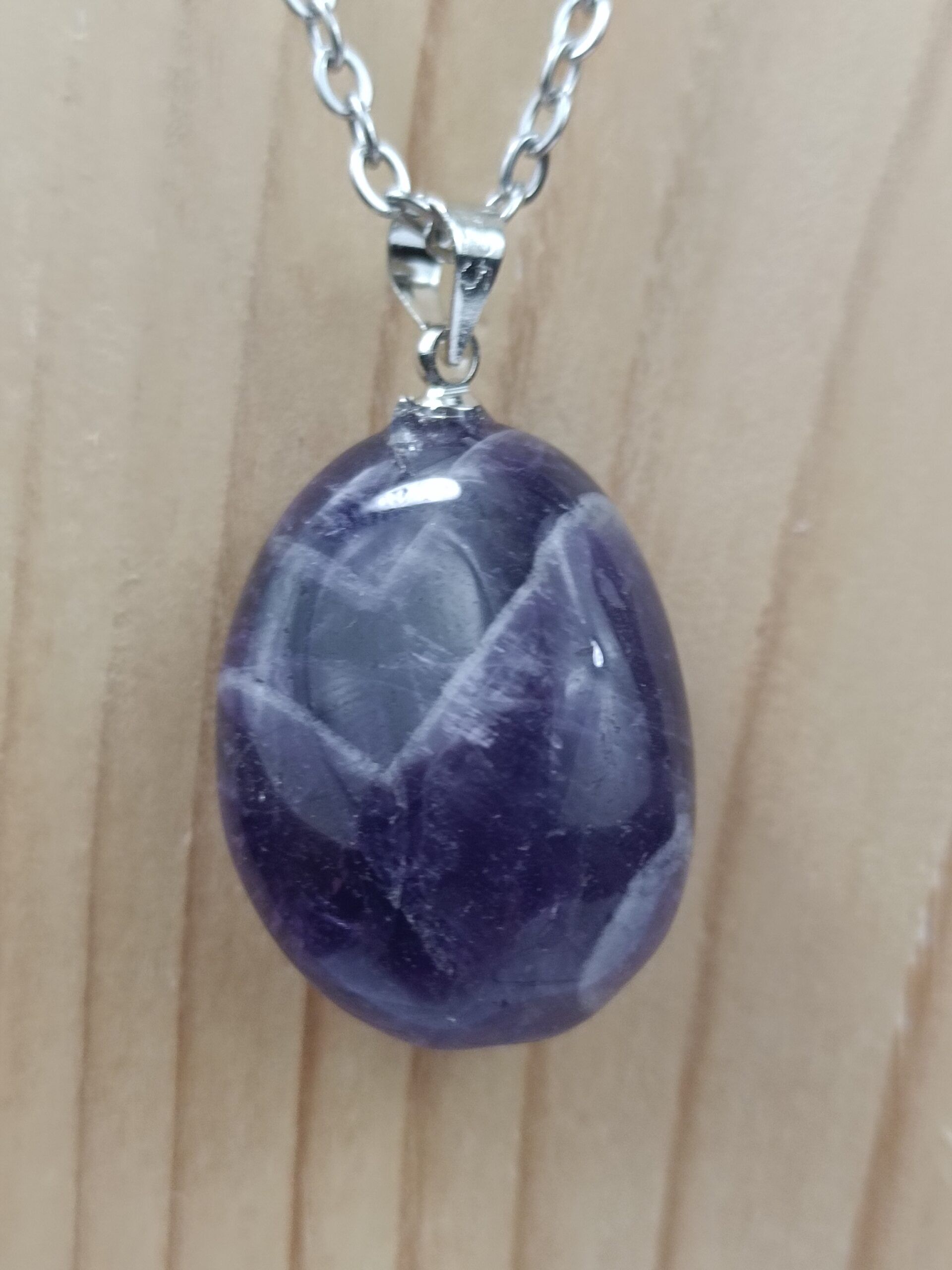 Collier Améthyste rubanée qualité A – Pierre naturelle du Brésil – Image 2